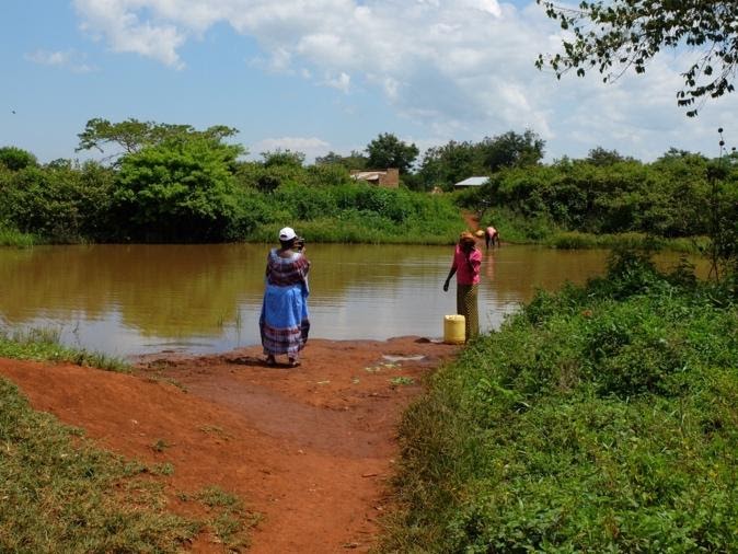 Collecting water before